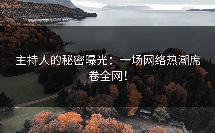 主持人的秘密曝光：一场网络热潮席卷全网！
