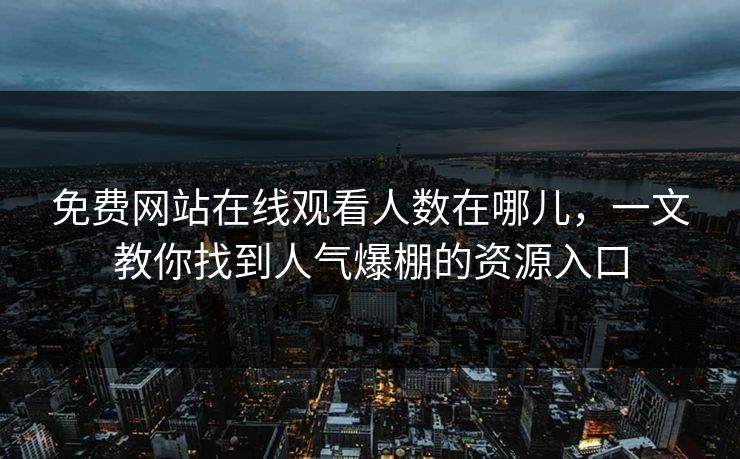 免费网站在线观看人数在哪儿，一文教你找到人气爆棚的资源入口